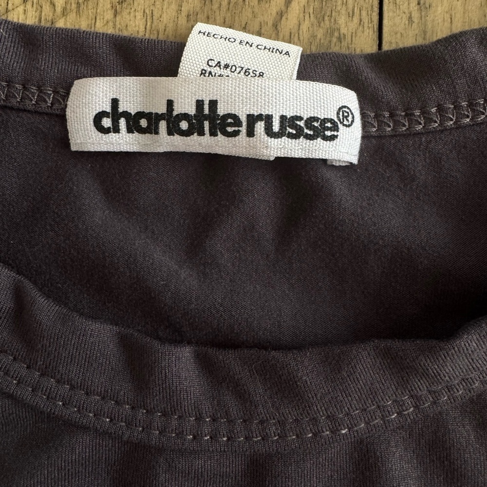 Charlotte Russe Black Fitted Graphic Tee - Picture 3 of 7
